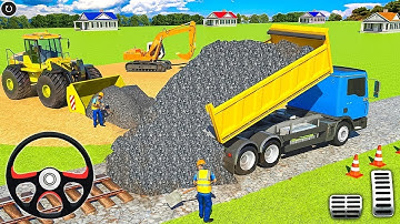 Train Track Construction Simulator 3D - JCB Machine Games 3D - Android Gameplay@mhgameplaychannel