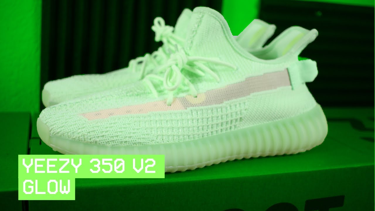 YEEZY 350 V2 GLOW FIRST LOOK!!! - YouTube