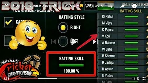 How To Increase player Skill In WCC2👍☺ 100% work