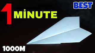 1 MİNUTE - How To Make a Paper Airplane (1000M)