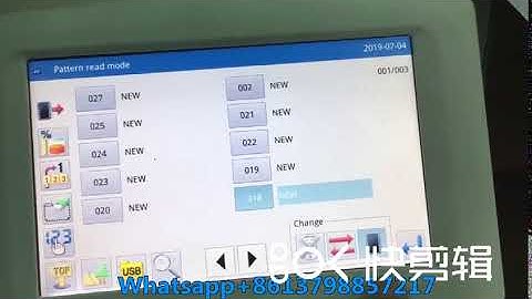 Delete the pattern in the control panel of the Dahao system Computer sewing MC