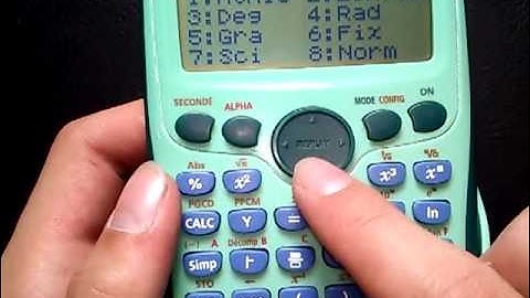 Calculatrice: Régler  l