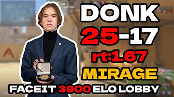 donk (25-17) rt:1.67 w/baz/magixx (mirage) l EU FACEIT RANKED 3900 ELO LOBBY #cs2 #pov