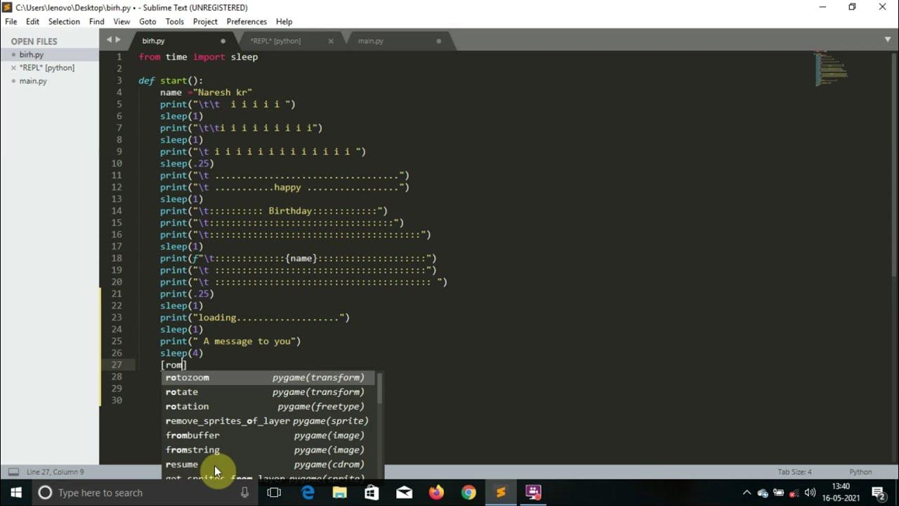 Design date of birth within python code||how to design DOB within ...