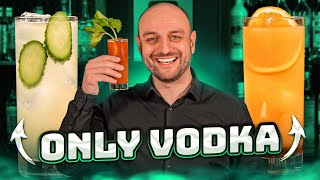 Easy VODKA COCKTAILS with 1 bottle of vodka and nothing else