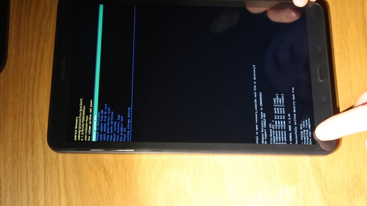 Factory reset Samsung Galaxy Tablet A - SM-T26 - YouTube