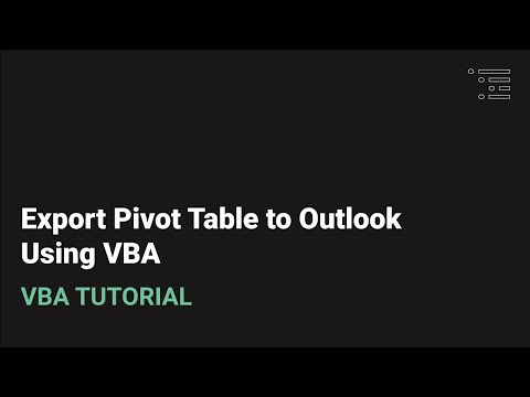 How to Export Pivot Tables to an Outlook Email Using Excel VBA