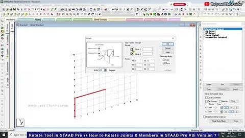 Rotate Tool in STAAD Pro // How to Rotate Joints & Members in STAAD Pro V8i Version ?