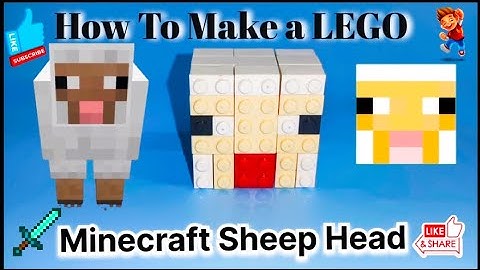 How To Make a Minecraft Sheep Head Using LEGO | Building Blocks Creations #lego #minecraft #diy