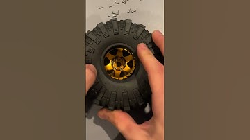 RC Rock Crawler Build Rims & Tires! #Satisfying #RCCar #BeadlockTires