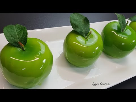 Essa sobremesa será a sua preferida! Incrivelmente deliciosa e refrescante. Maçã  Glaçagem espelhada