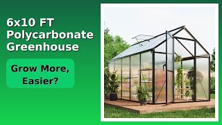 REVIEW (2026): 6x10 FT Polycarbonate Greenhouse. Features.