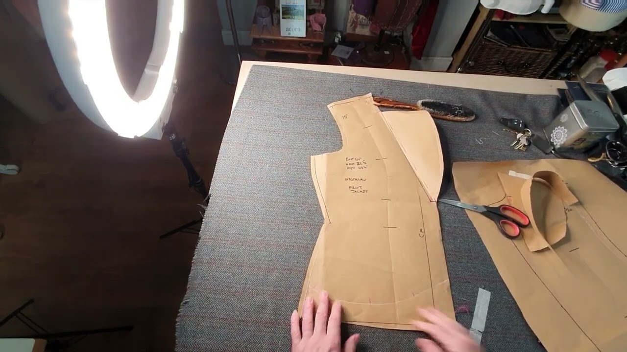 PATTERN CUTTING A BESPOKE TAILORED JACKET. With fashion designer