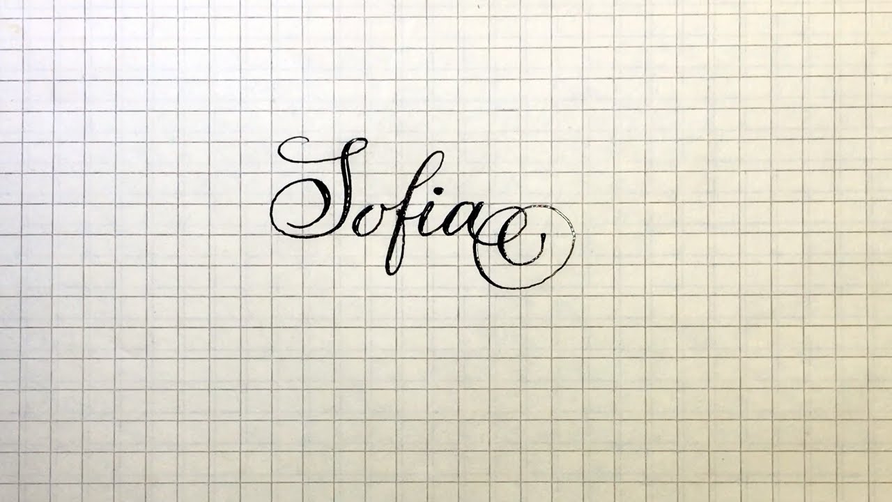 How To Write The Name Sofia Youtube