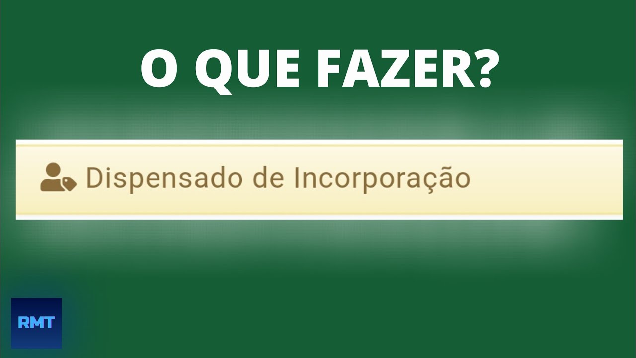 DISPENSADO DE INCORPORAÇÃO ALISTAMENTO MILITAR 2021 - YouTube
