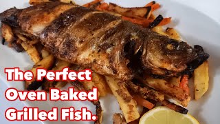 Sea bass oven recipe.|| Grilled sea bass.|| Sea bass grilled recipe.|| Baked fish recipe.