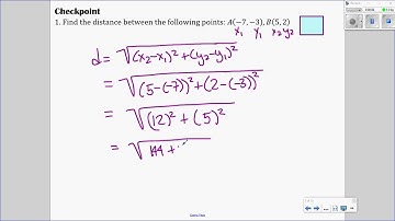 Geometry   Unit 1   Lesson 1 3b   Distance & Midpoint in 2D   Video Lesson
