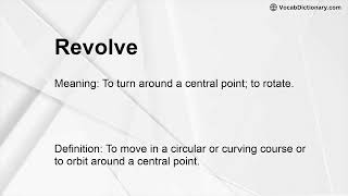 Revolve Meaning Details
