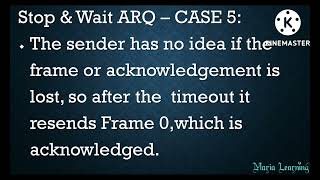Lecture 23 - Stop & Wait ARQ | Data Link Layer | Flow Control in Tamil