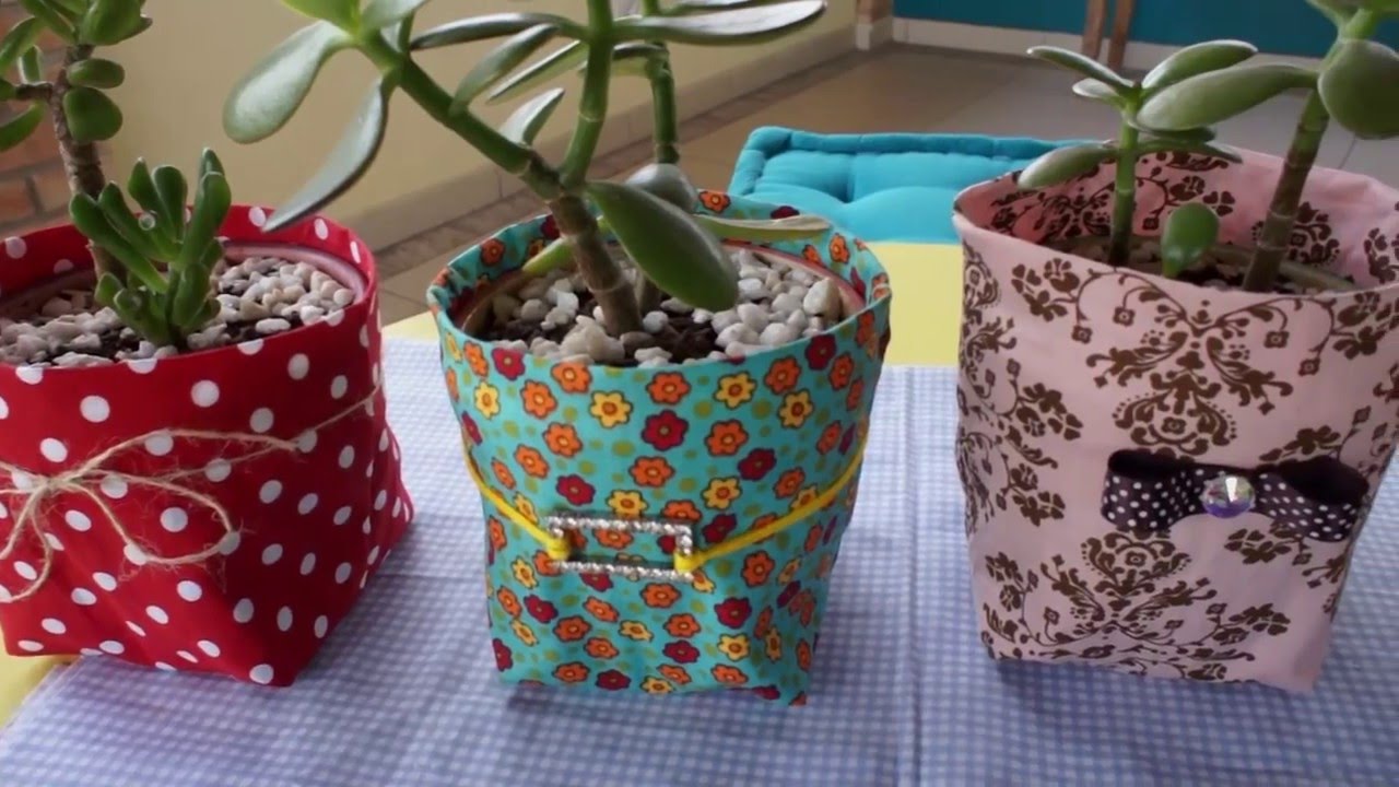 Risultati immagini per Cachepot de tecido e 5 tutoriais pra vocÃª fazer o seu