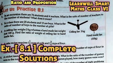 Learnwell smart Maths Class 6 Unit 8 Ex 8.1 Solutions | Class 6 learnwell maths Ex 8.1 Solutions Pdf