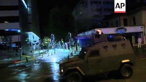 Police use tear gas and water cannons to break up protest