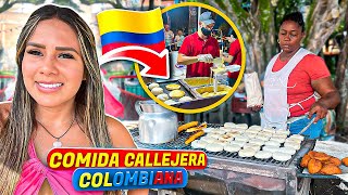 Probando COMIDA CALLEJERA en COLOMBIA