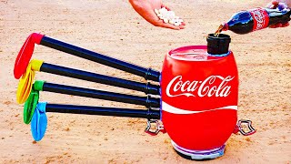 EXPERIMENT: Coca Cola and Mentos, Big Pink Toothpaste Eruption