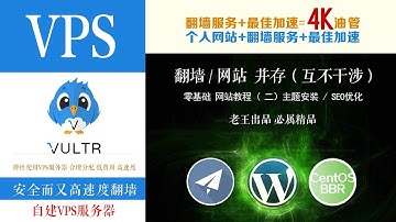 VPS自建翻墙科学上网|wordpress(二)主题安装|SEO网站优化|谷歌BBR加速让你便宜的VPS|VPN|SS|流畅观看4K油管|个人网站vps多用途使用wordpress tutorial