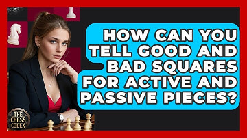 How Can You Tell Good And Bad Squares For Active And Passive Pieces? - The Chess Codex