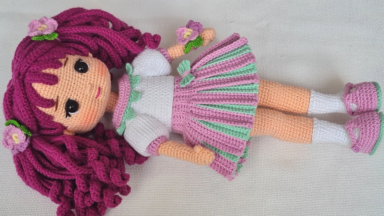 Amigurumi Menekşe Bebek 3.Bölüm/Menekşe Toka Yapımı (ENG SUBTİTLES ON/ Subtítulos ESPANÕL 