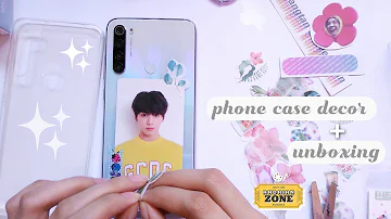 aesthetic phonecase decor + redmi note 8 unboxing | BTS JK PC | washi tape
