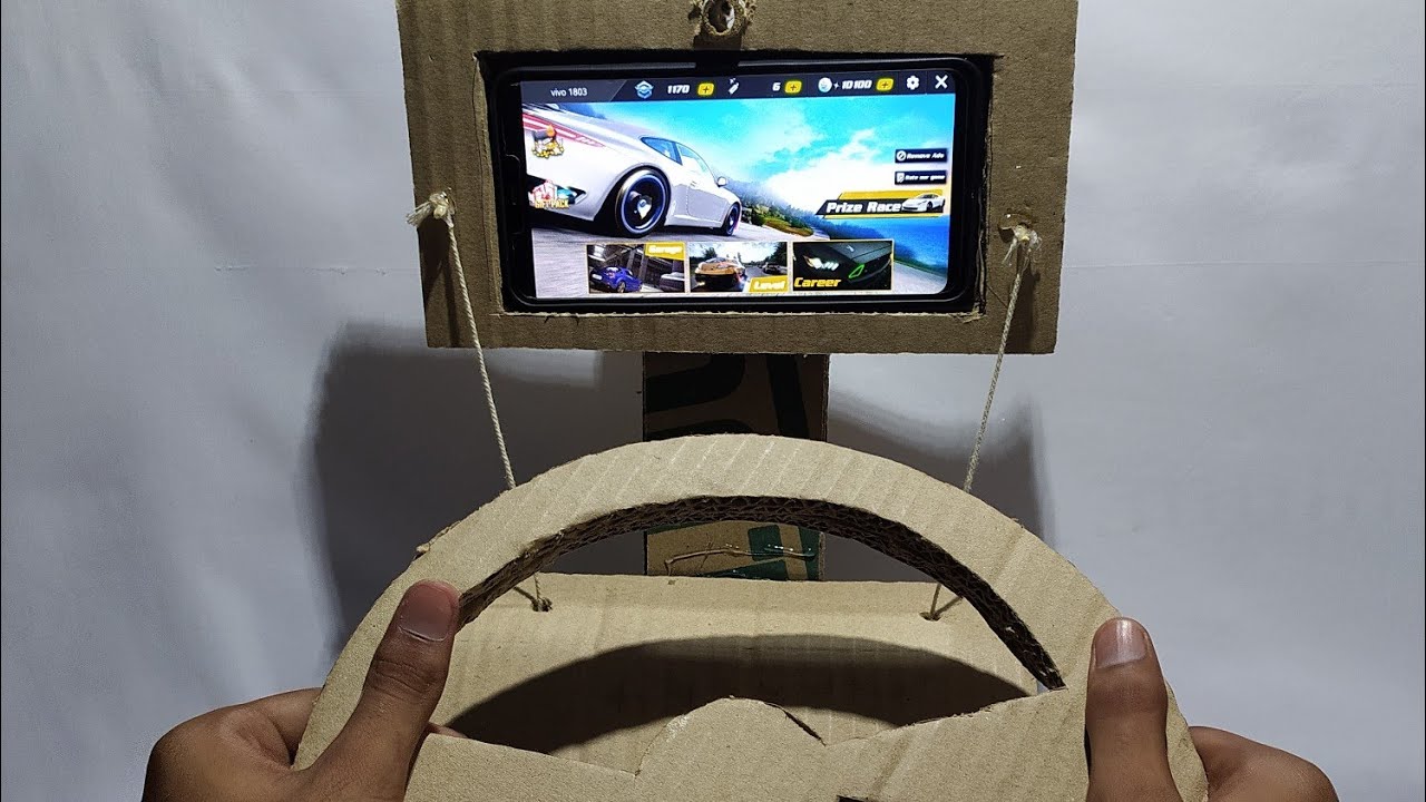 How to make a gaming steering wheel (cardboard) YouTube