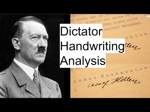 Dictator Handwriting Analysis (Stalin, Hitler & Mussolini)