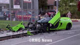 A multivehicle crash in woodland hills that left two people
hospitalized and green mclaren sports car destroyed tuesday evening
may have been the result of...