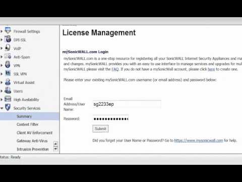 mysonicwall enter activation key