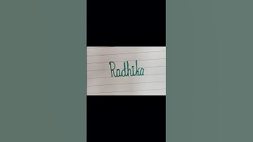 Radhika ❤️ How to write name in cursive How to learn Cursive #shorts #radhika# viral #cursive
