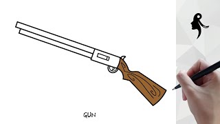 HOW TO DRAW A GUN IN EASY STEPS