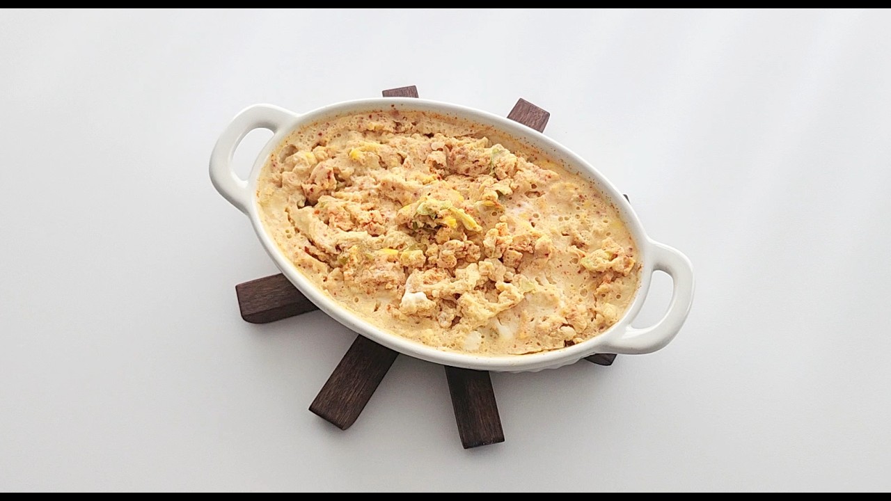 고춧가루 넣는 우리집🥚달걀찜/Korean Steamed Eggs with Chili Flakes