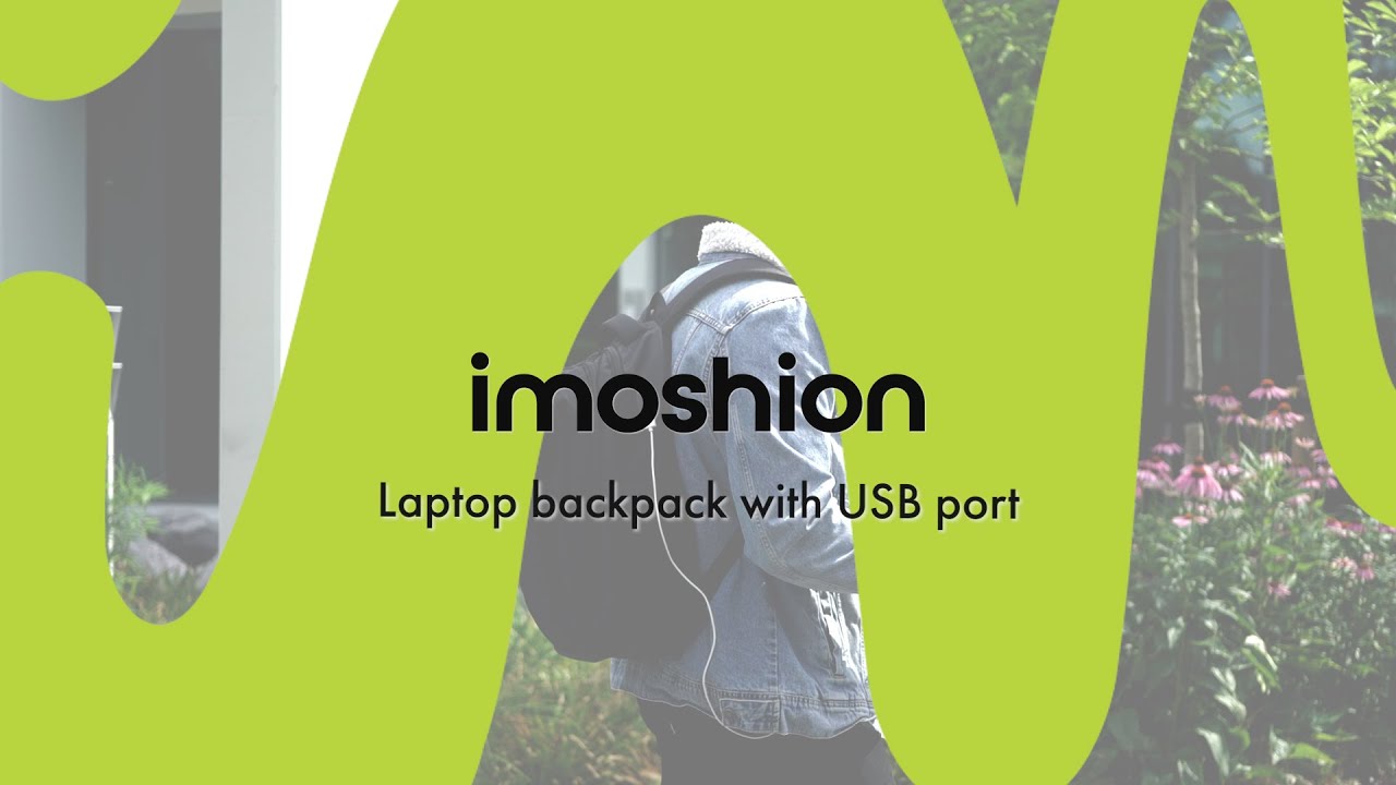 iMoshion Laptop backpack with USB port - YouTube