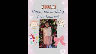 Happy 6th birthday Leia Lauren! Profile