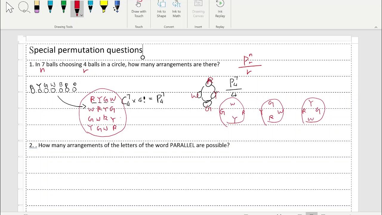 Intro. to Special Permutations | Principles of counting | Year 11 ...