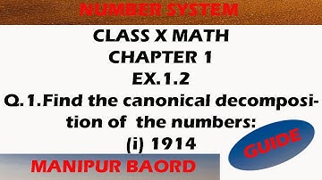 NUMBER SYSTEM || CLASS X MATH EX.1.2 Q.NO. 1(i) || MANIPUR BOARD || GPS MANIPUR