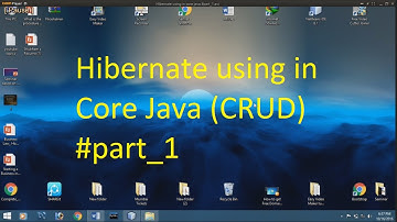 Hibernate using in core java CRUD #part 1