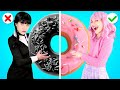 Tantangan Makanan HITAM VS PINK || MEMAKAN HIDANGAN 1 WARNA SAJA DALAM 24 JAM oleh Gotcha! Yes