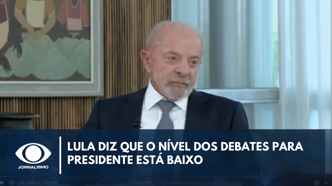 Lula diz que o nível dos debates para presidente está baixo | Canal Livre