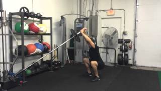 Landmine Overhead Squat for Core Stability and Core Strength
