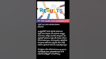 AP 10th Results date and Time 2025. AP SSC results manabadi