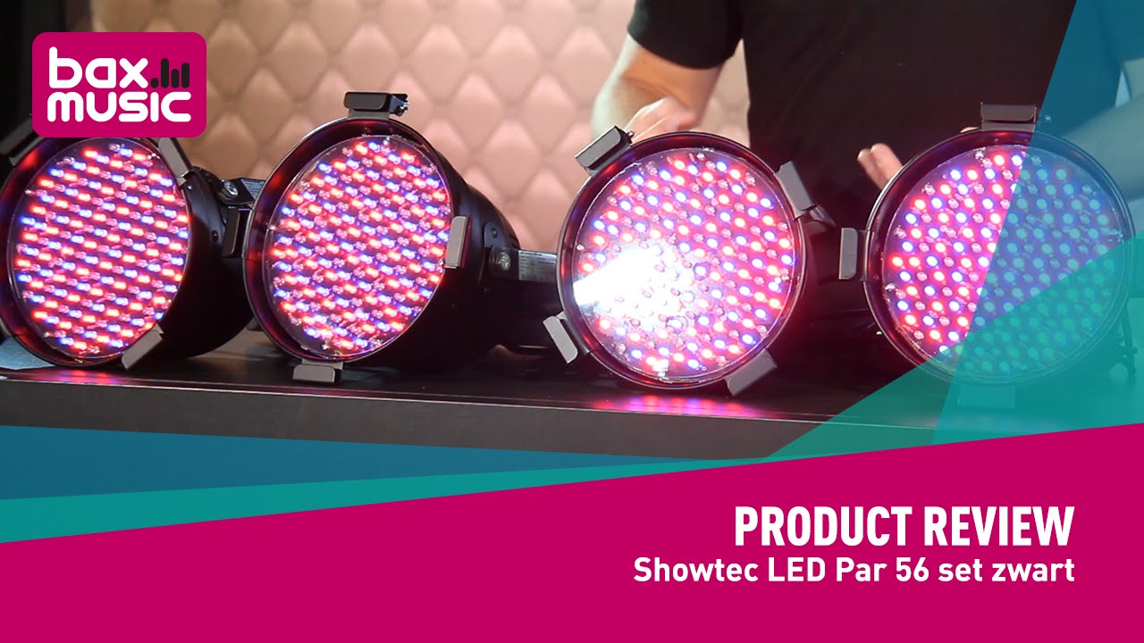 congestie overloop Richtlijnen Showtec LED Par 56 Set Zwart 4 Set 8/2 Review | Bax Music - YouTube