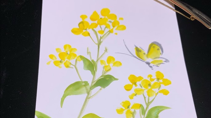 How to paint loose Forget me nots in watercolor - Day 14 